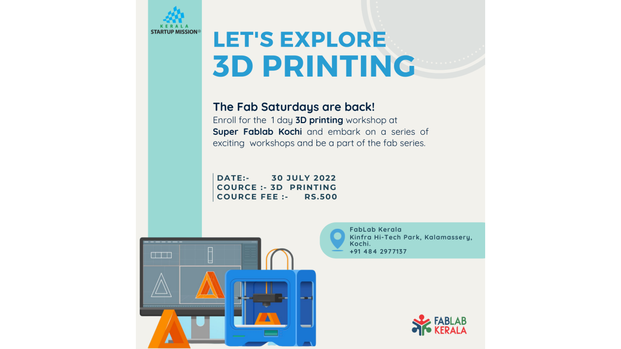 3d printing workshop planned at Super Fablab Kochi