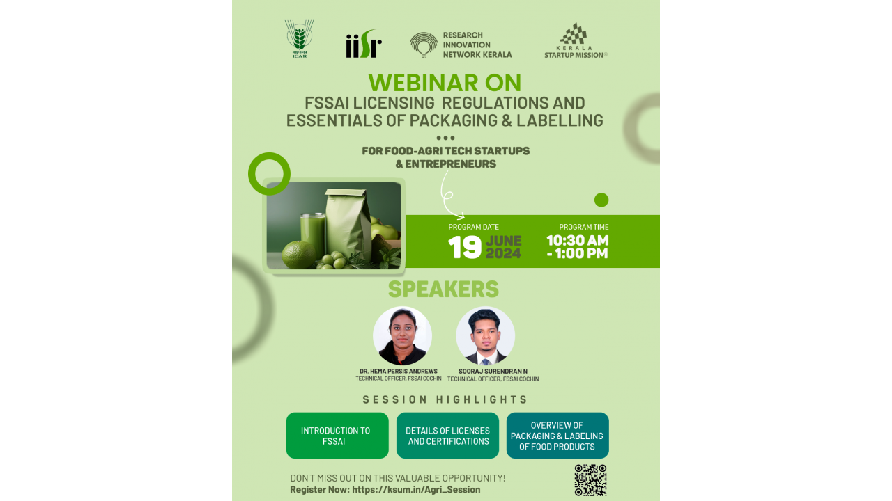 Webinar on FSSAI Licensing Regulations and Essentials of Packaging & Labeling