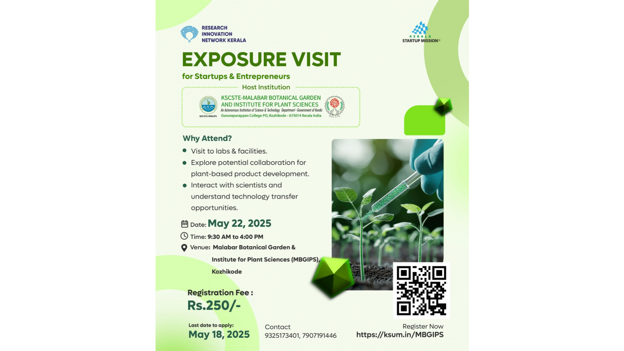 Kerala Startup Mission’s Exposure Visit to KSCSTE-Malabar Botanical Garden & Institute for Plant Sciences (MBGIPS)
